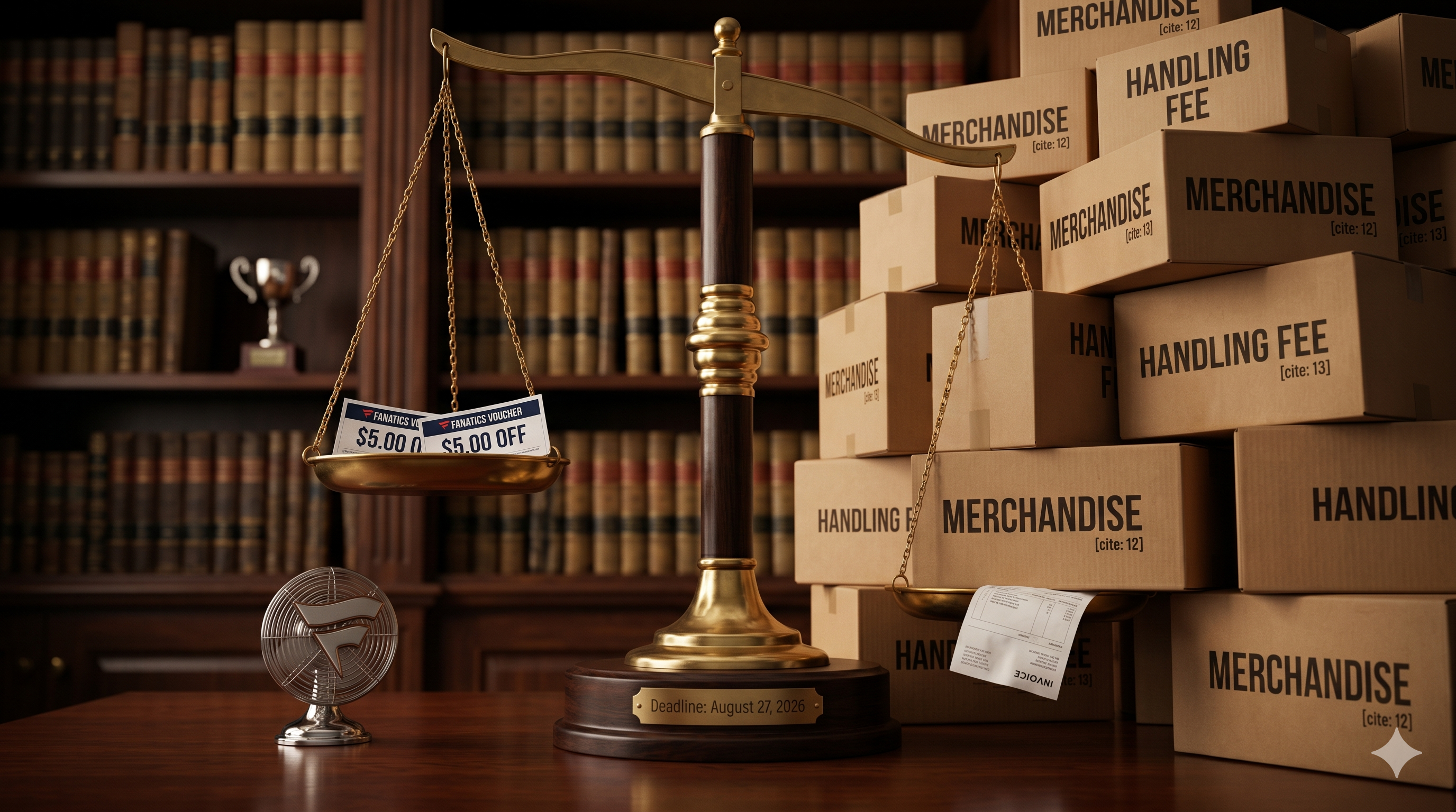 Fanatics Handling Fee Settlement 2026 -- Claim Two $5 Vouchers by August 27