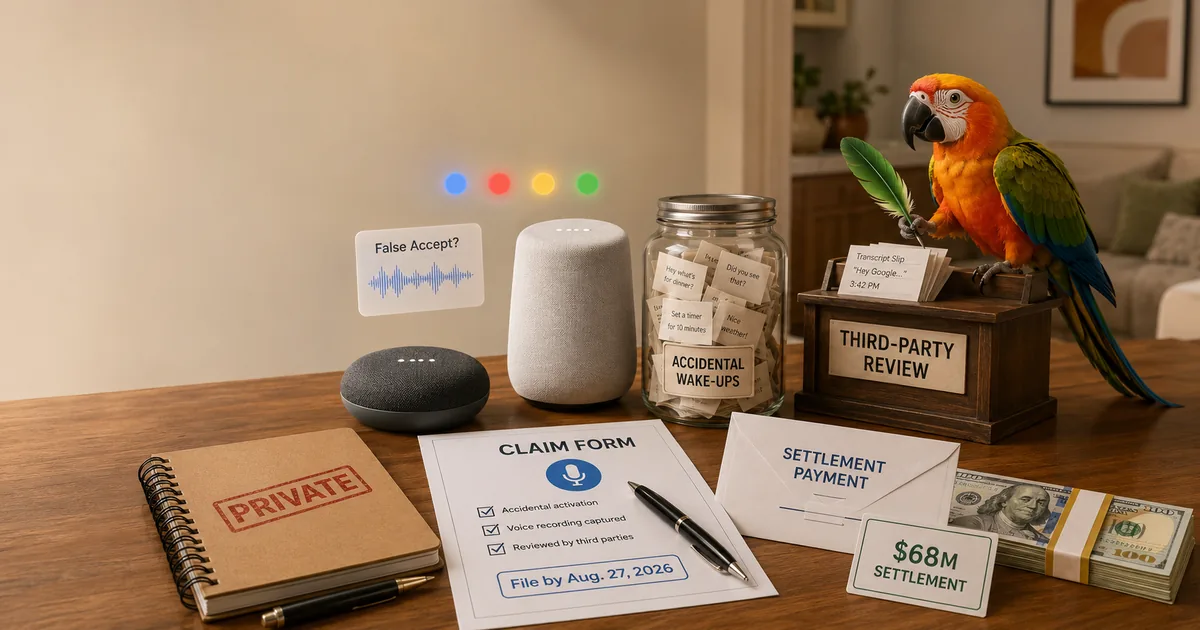 Google Assistant Privacy Settlement 2026 -- File a Claim by August 27