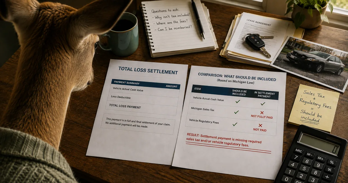 6% Sales Tax Plus $23: USAA Michigan Total Loss Settlement