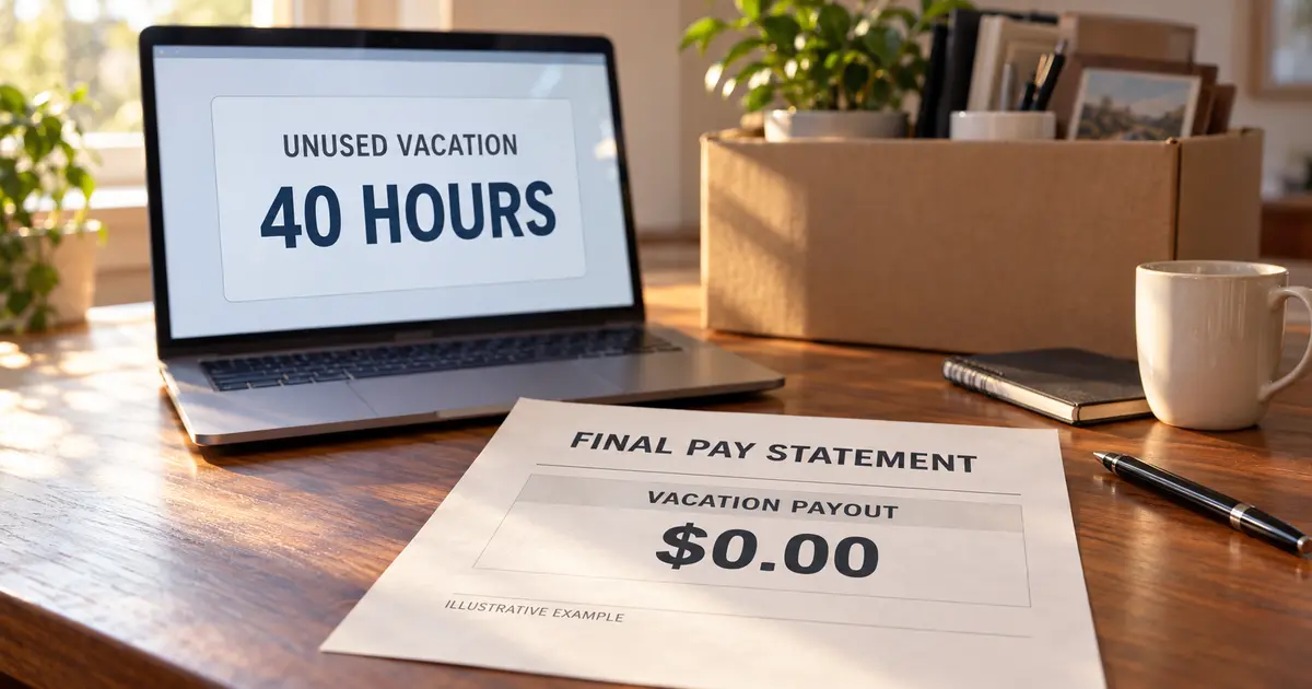 Automatic Payment: Bank of America Unused Vacation Settlement